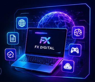 FX Digital — ilustrasi layanan digital